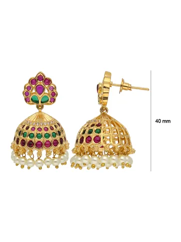 Traditional Jhumka Earrings in Gold finish - ABN15