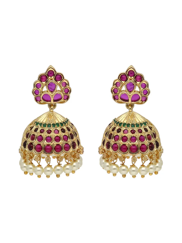Traditional Jhumka Earrings in Gold finish - ABN14