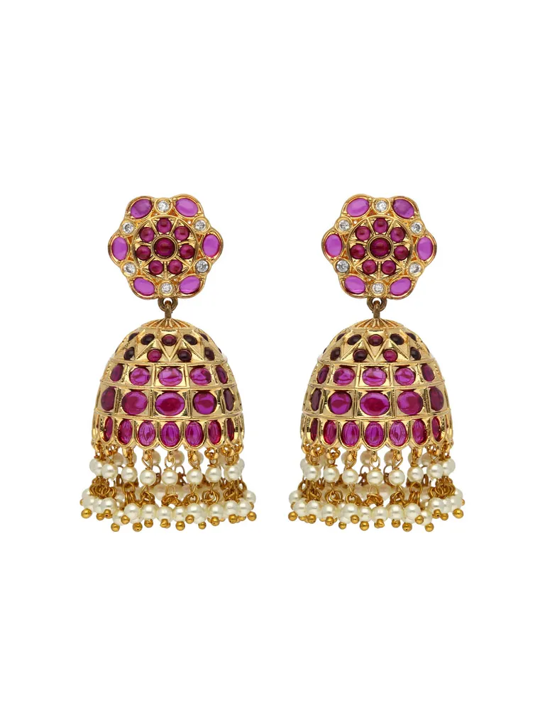 Traditional Jhumka Earrings in Gold finish - ABN39
