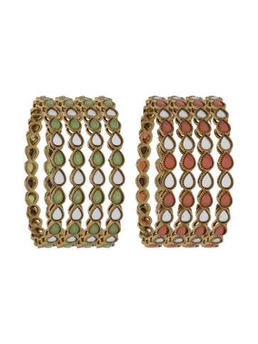 Mirror Bangles in Assorted color and Mehendi finish - SHUP132
