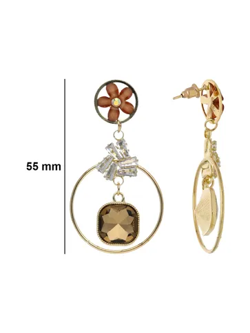 Western Dangler Earrings in Gold finish - CNB26280