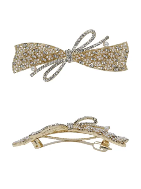Fancy Hair Clip in Gold finish - CNB26956