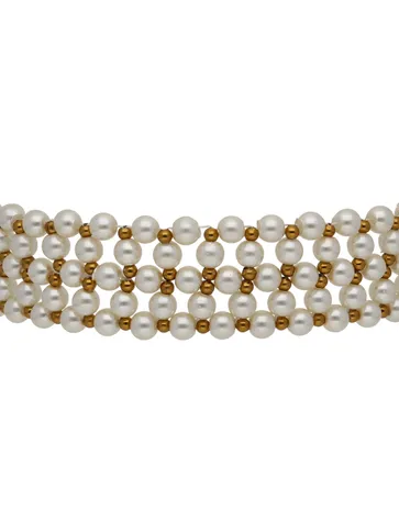 Pearls Choker Necklace Set in Gold finish - S1538