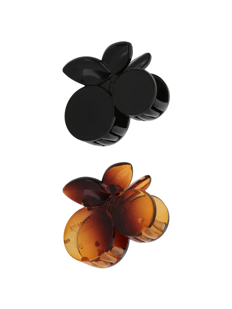 Plain Butterfly Clip in Black & Shell color - BY603A