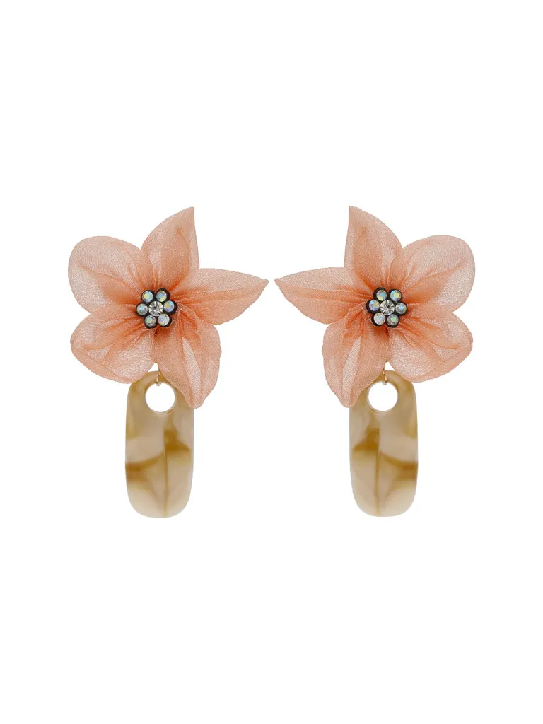 Floral Dangler Earrings in Gold finish - CNB26590