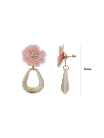 Floral Dangler Earrings in Gold finish - CNB26578