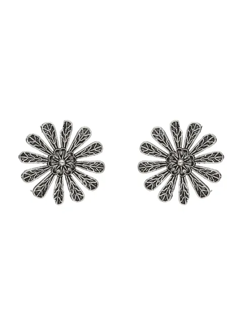 Antique Tops / Studs in Oxidised Silver finish - CNB26975