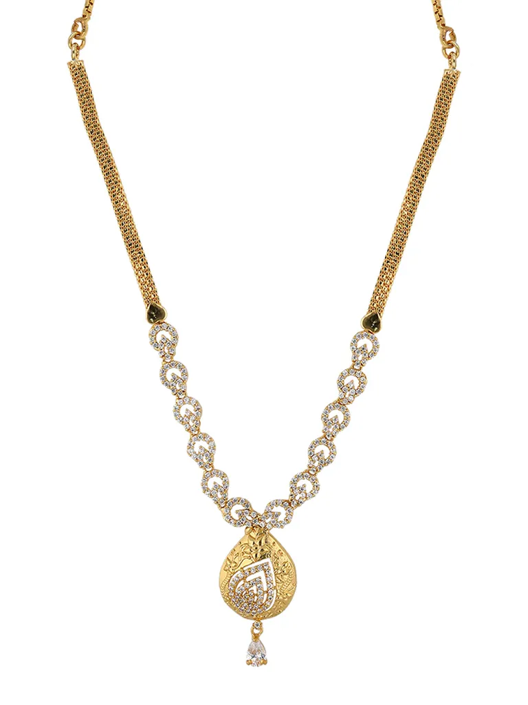 AD / CZ Necklace in Gold finish - SKH132
