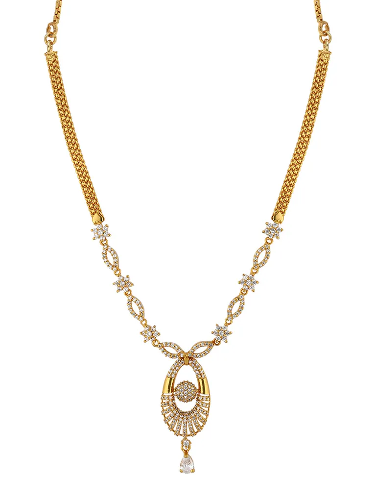 AD / CZ Necklace in Gold finish - SKH134