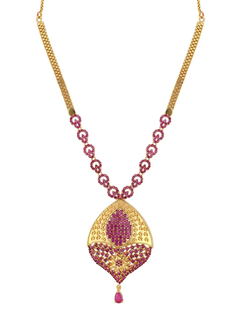 AD / CZ Necklace in Gold finish - SKH150
