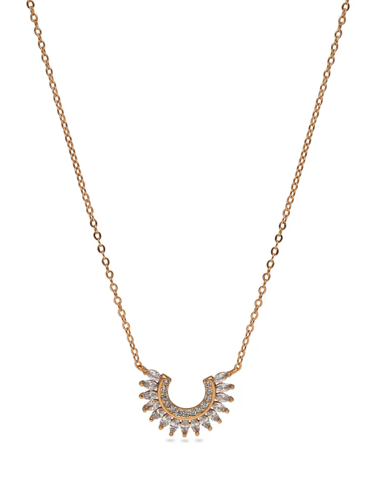 AD / CZ Pendant with Chain in Gold finish - CNB27780