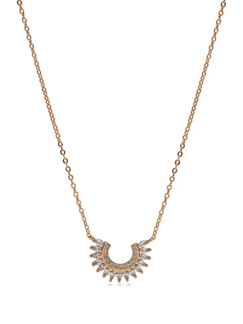 AD / CZ Pendant with Chain in Gold finish - CNB27780