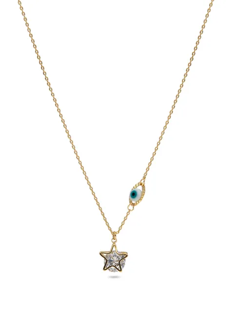 Evil Eye Pendant with Chain in Gold finish - CNB27856