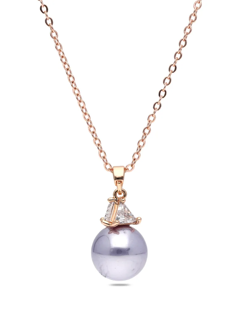 AD / CZ Pendant with Chain in Rose Gold finish - CNB27797