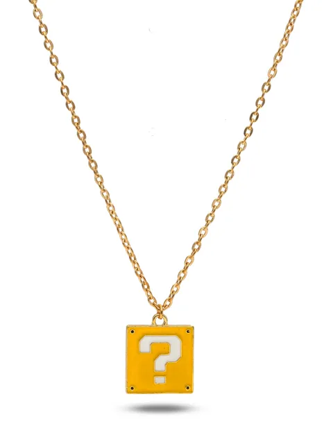Western Pendant with Chain in Gold finish - CNB27975