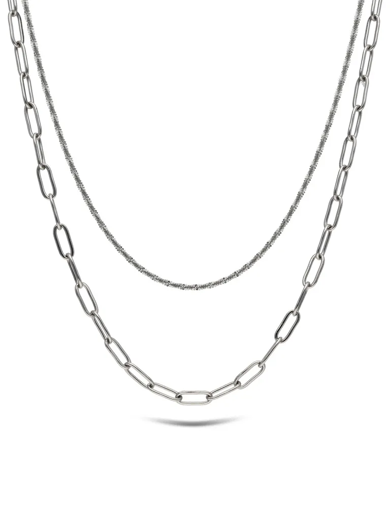 Western Necklace in Rhodium finish - CNB28100