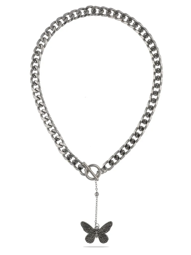 Western Necklace in Rhodium finish - CNB28051
