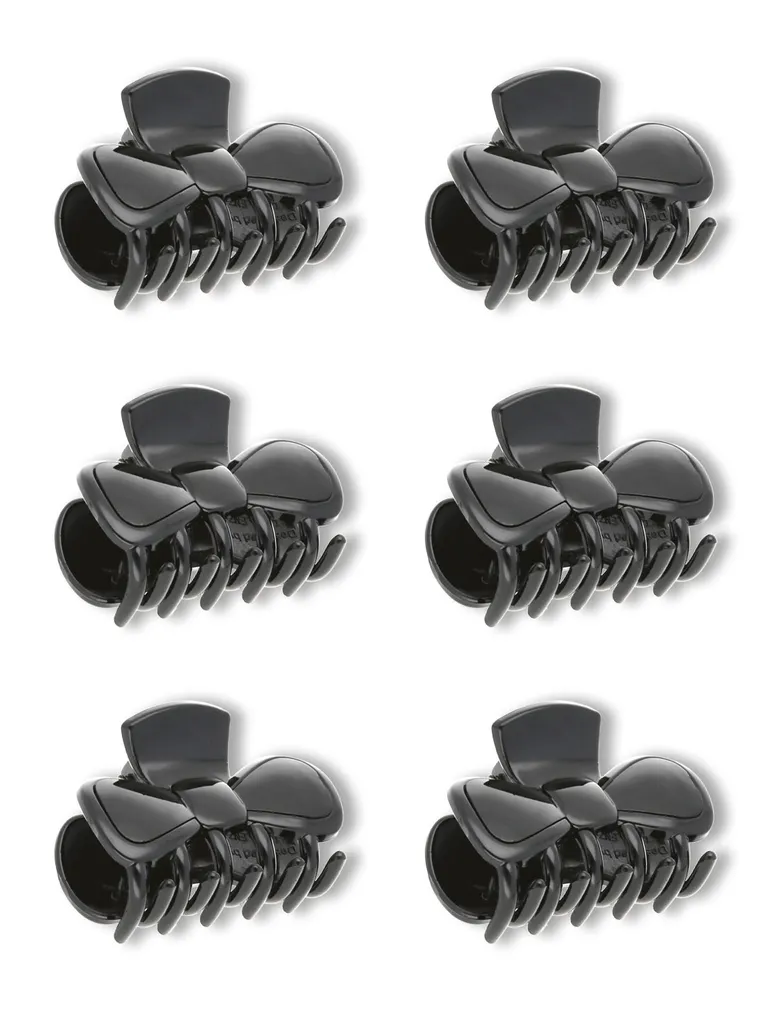 Plain Butterfly Clip in Glossy Black finish - TAL2102_14