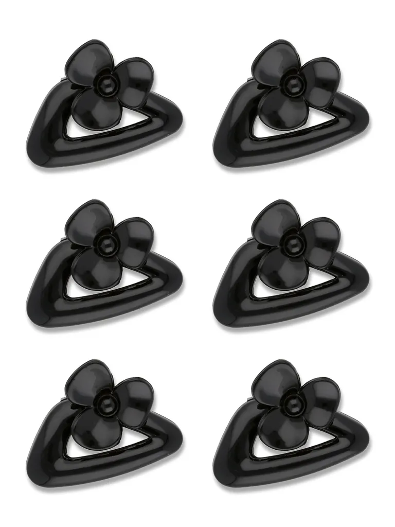 Plain Butterfly Clip in Glossy Black finish - TAL2111_14