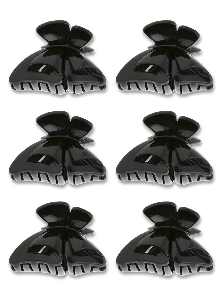 Plain Butterfly Clip in Glossy Black finish - TAL2117_14
