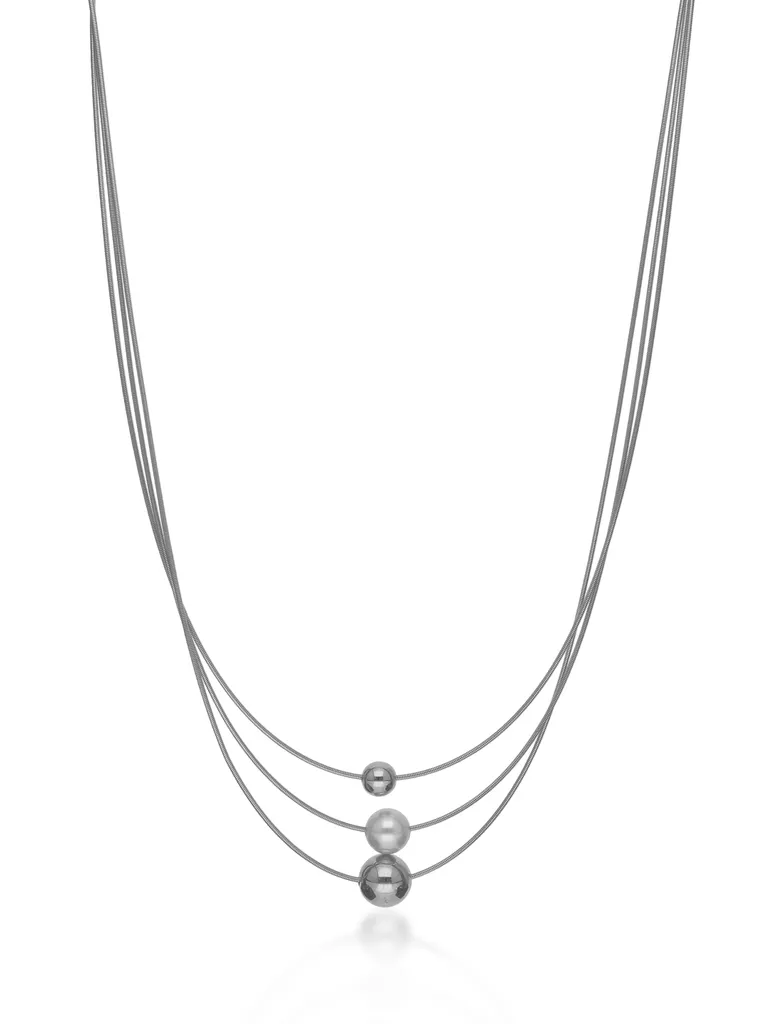 Western Necklace in Rhodium finish - CNB27698