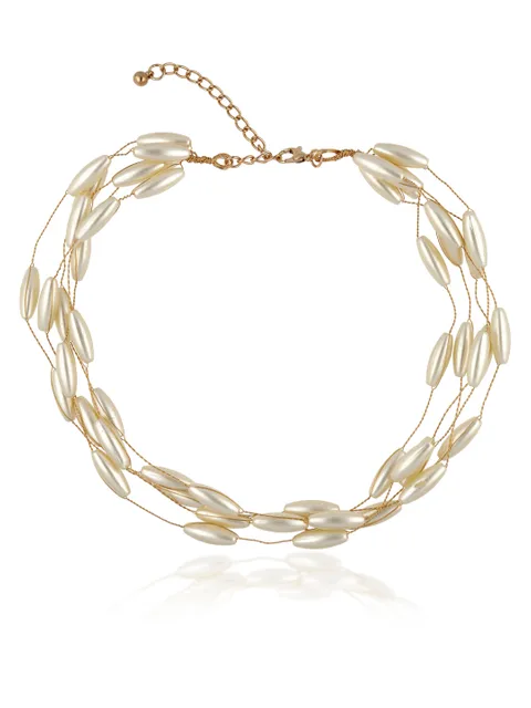 Pearls Necklace in Gold finish - CNB27962