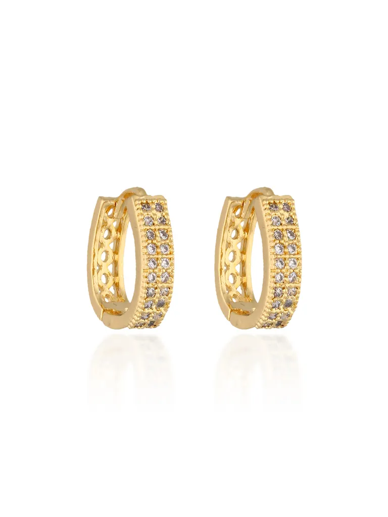 AD / CZ Bali type Earrings in Gold finish - AYC340GO