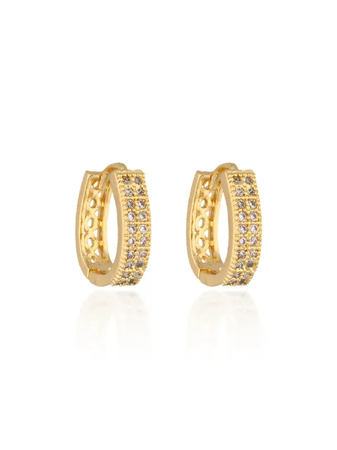 AD / CZ Bali type Earrings in Gold finish - AYC340GO