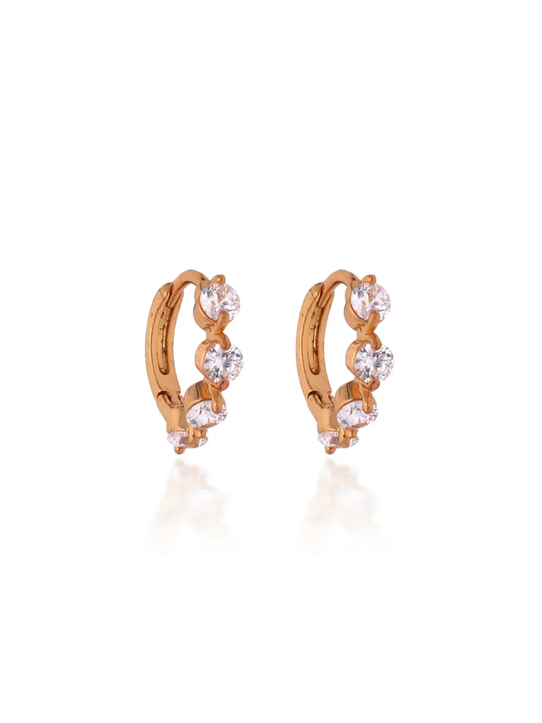 AD / CZ Bali type Earrings in Gold finish - CNB19131