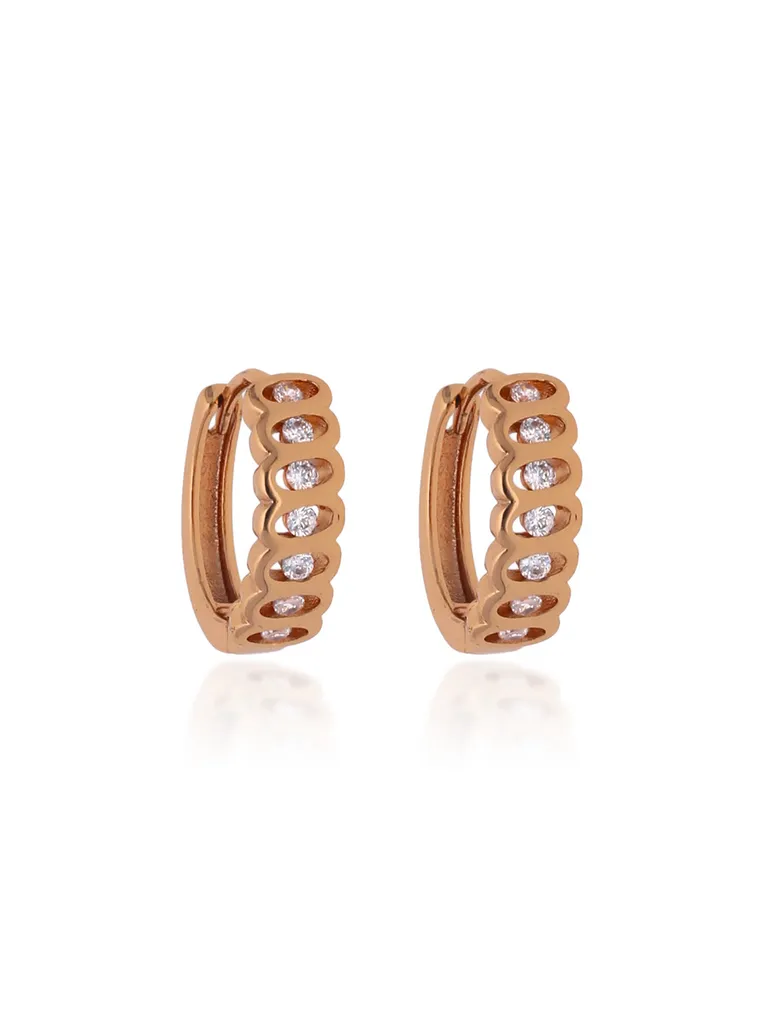 AD / CZ Bali type Earrings in Gold finish - CNB19134