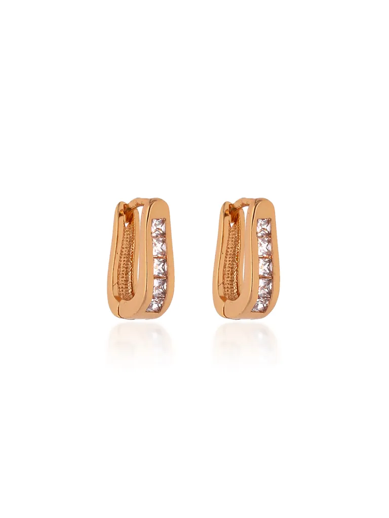 AD / CZ Bali type Earrings in Gold finish - CNB19138