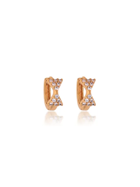 AD / CZ Bali type Earrings in Gold finish - CNB19139