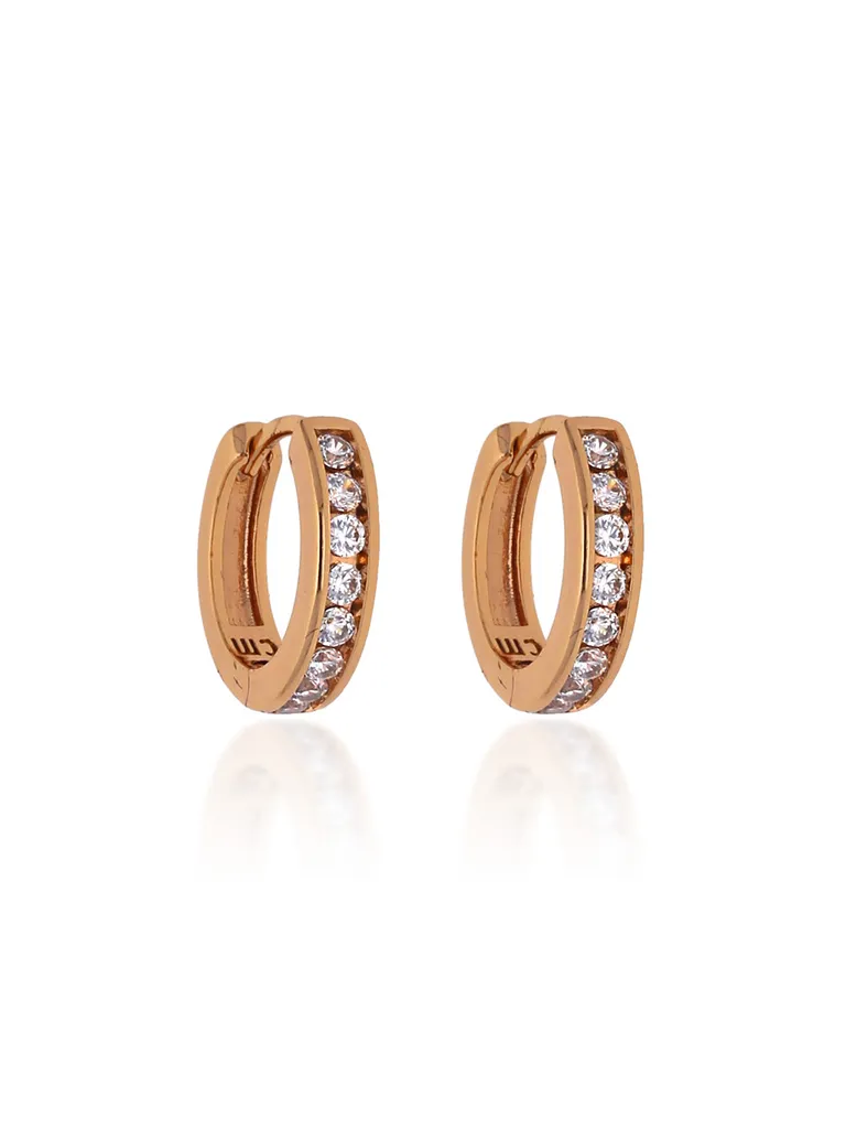 AD / CZ Bali type Earrings in Gold finish - CNB19142