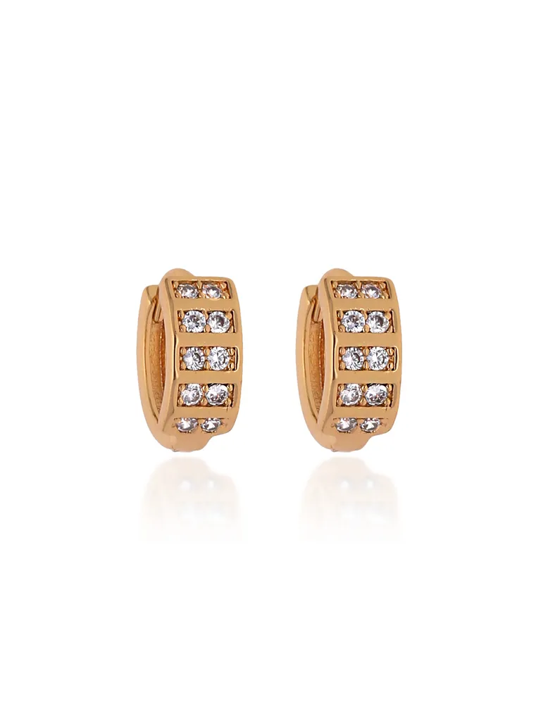 AD / CZ Bali type Earrings in Gold finish - CNB19145