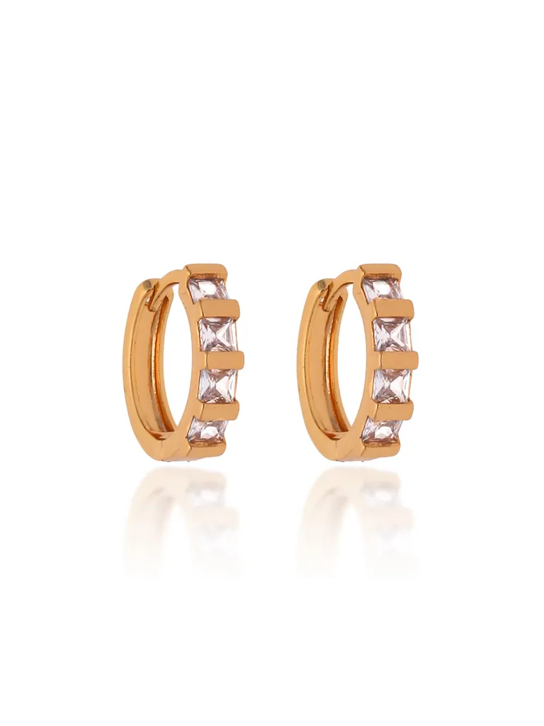 AD / CZ Bali type Earrings in Gold finish - CNB19148