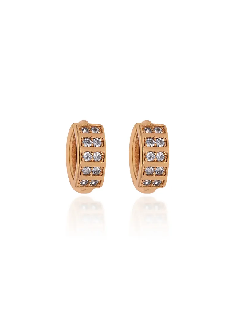AD / CZ Bali type Earrings in Gold finish - CNB19150