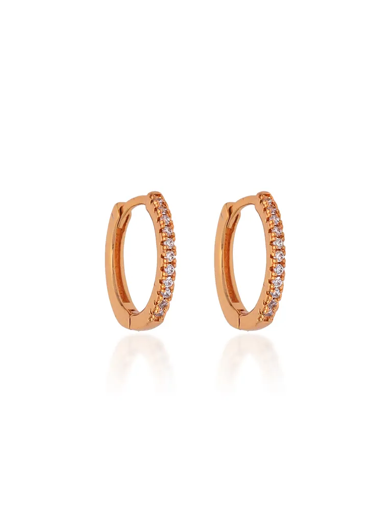 AD / CZ Bali type Earrings in Gold finish - CNB19154