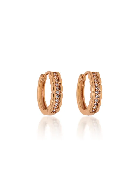 AD / CZ Bali type Earrings in Gold finish - CNB19156