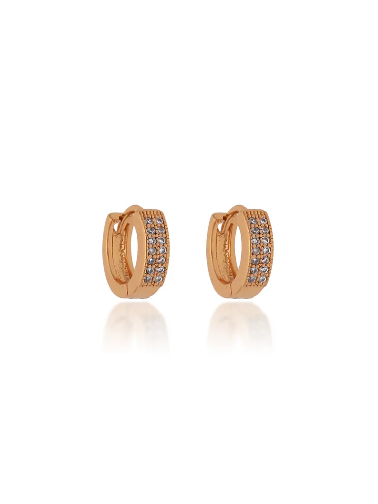 AD / CZ Bali type Earrings in Gold finish - CNB19158