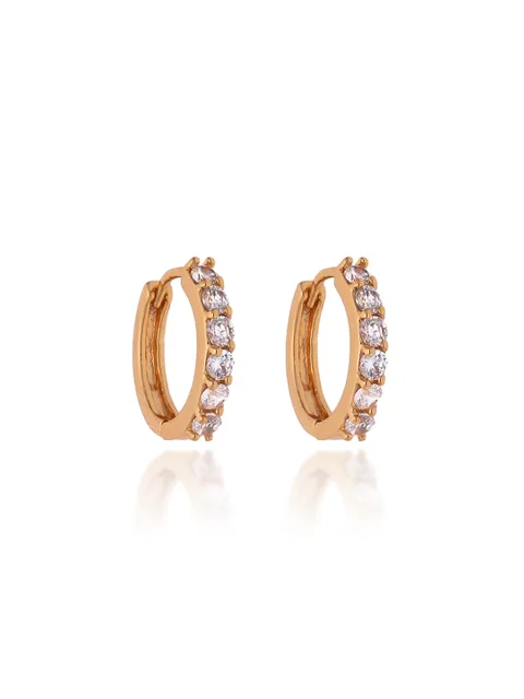 AD / CZ Bali type Earrings in Gold finish - CNB19161