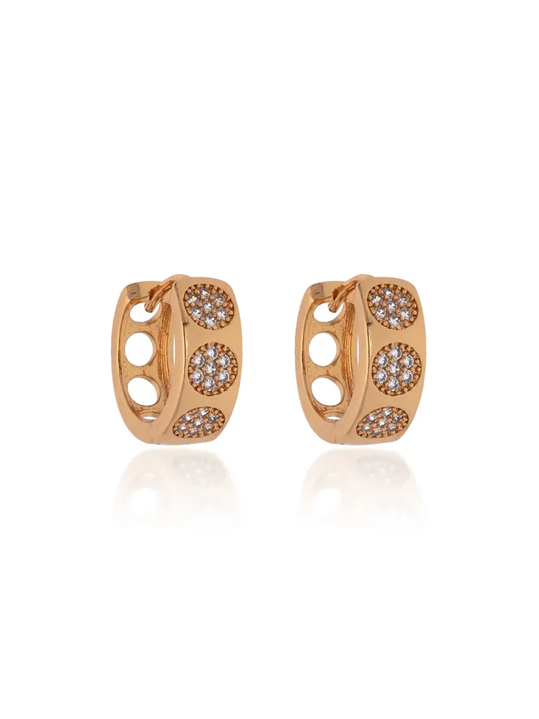 AD / CZ Bali type Earrings in Gold finish - CNB19188