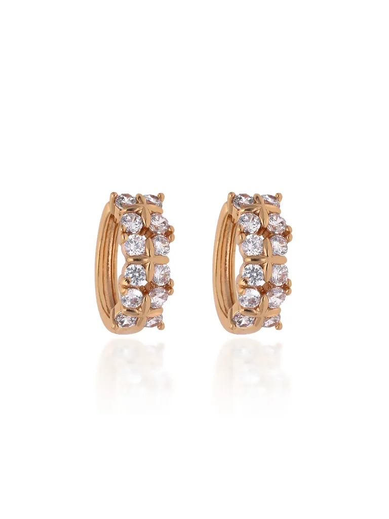 AD / CZ Bali type Earrings in Gold finish - CNB19190