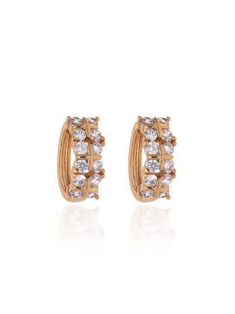 AD / CZ Bali type Earrings in Gold finish - CNB19190