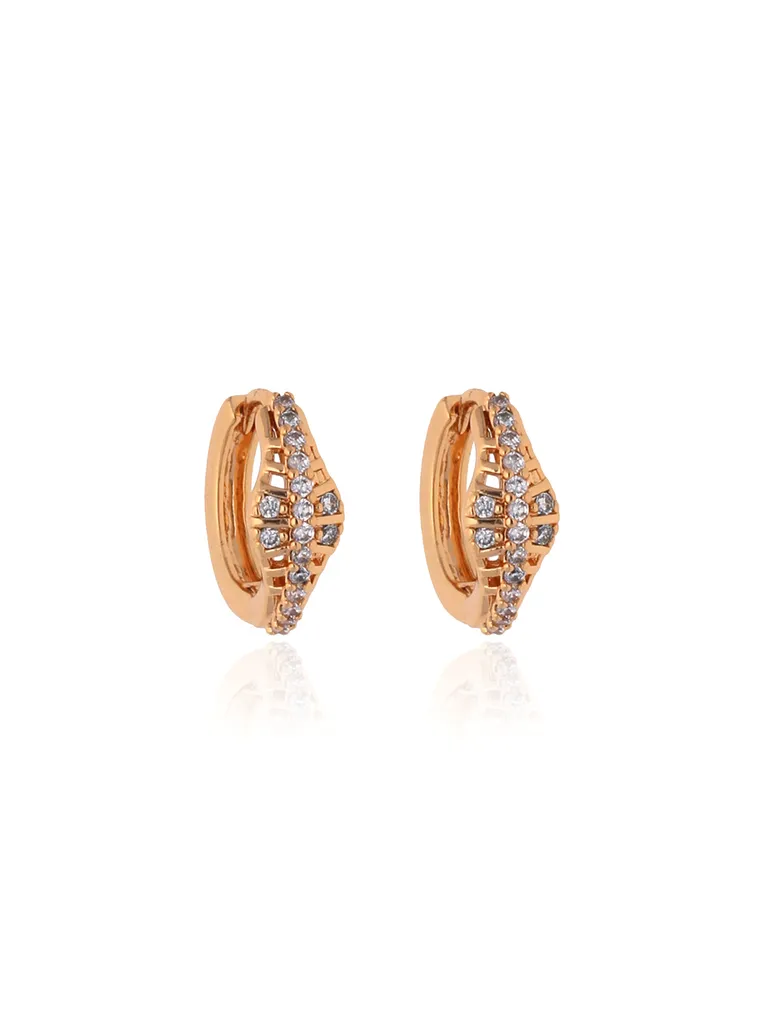 AD / CZ Bali type Earrings in Gold finish - CNB19199