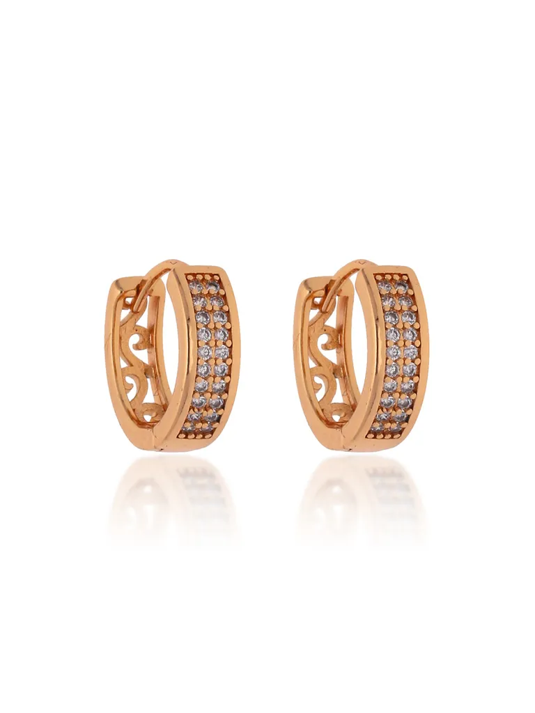 AD / CZ Bali type Earrings in Gold finish - CNB19201