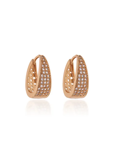 AD / CZ Bali type Earrings in Gold finish - CNB19212