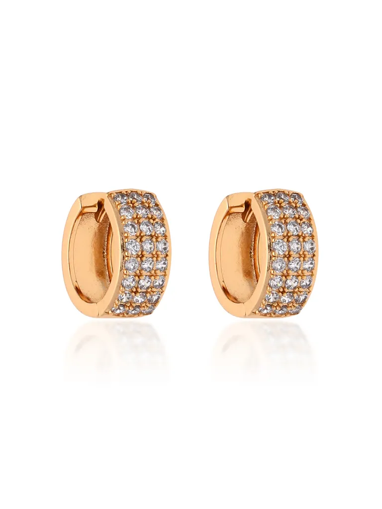 AD / CZ Bali type Earrings in Gold finish - CNB19213