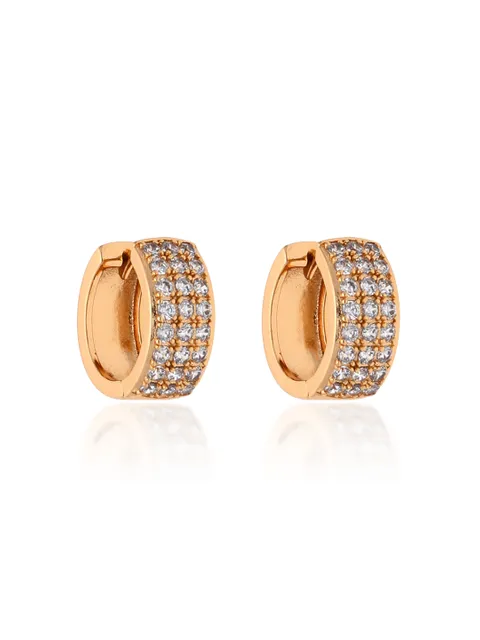 AD / CZ Bali type Earrings in Gold finish - CNB19213