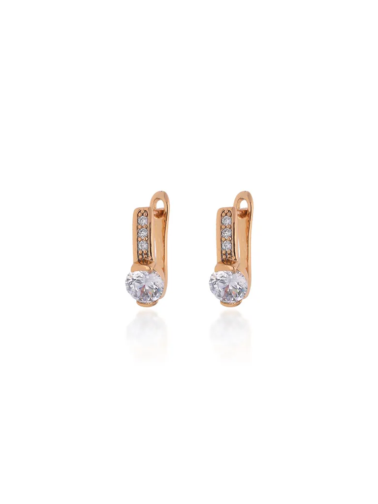 AD / CZ Bali type Earrings in Gold finish - CNB19225