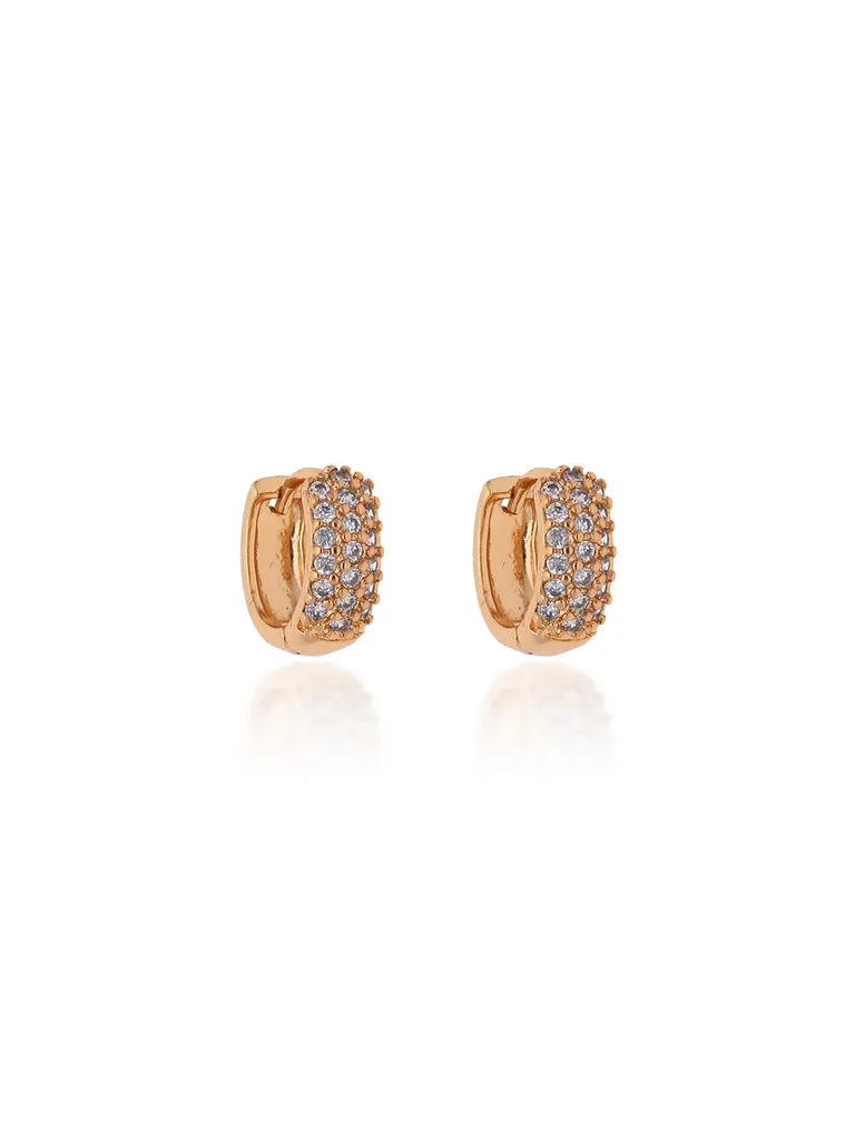 AD / CZ Bali type Earrings in Gold finish - CNB19227